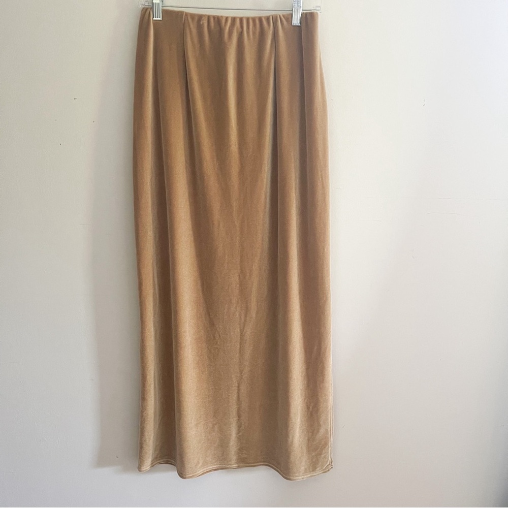 Double D Ranch Faux Velvet Maxi Skirt